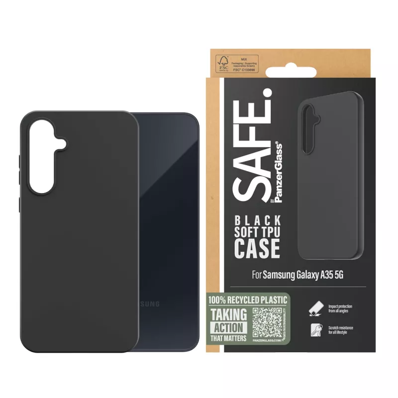 Capa TPU PanzerGlass SAFE. by ® Samsung Galaxy A35 5G | Preto