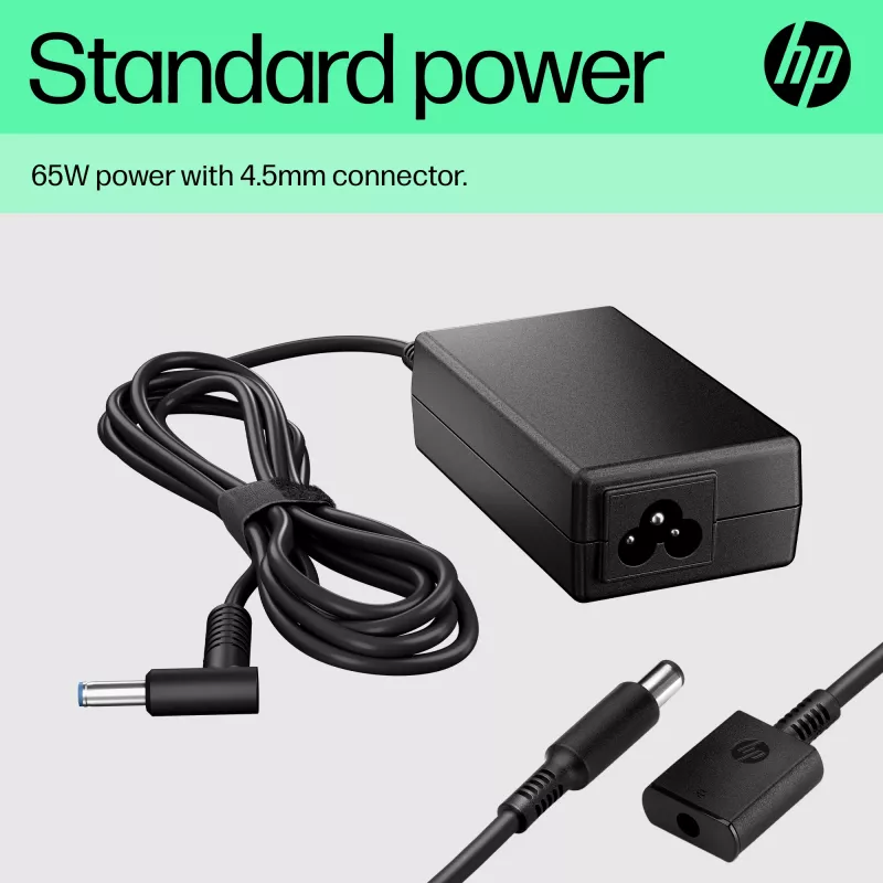 HP 65W Smart AC Adapter, portátil, interior, 65 W, compatível com HP ProBook 440 G6 Notebook PC; HP ProBook 450 G6 Notebook PC; HP ProBook x360 11..., empresarial, preto