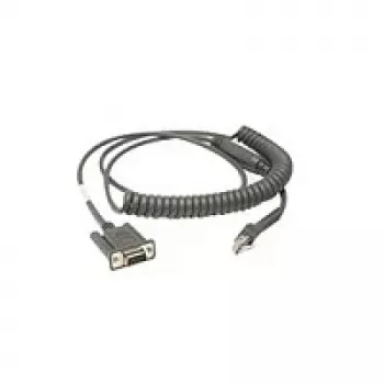 Cabo serial Zebra CBA-R46-C09ZBR preto 2,8 m RS232 DB9