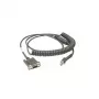 Cabo serial Zebra CBA-R46-C09ZBR preto 2,8 m RS232 DB9