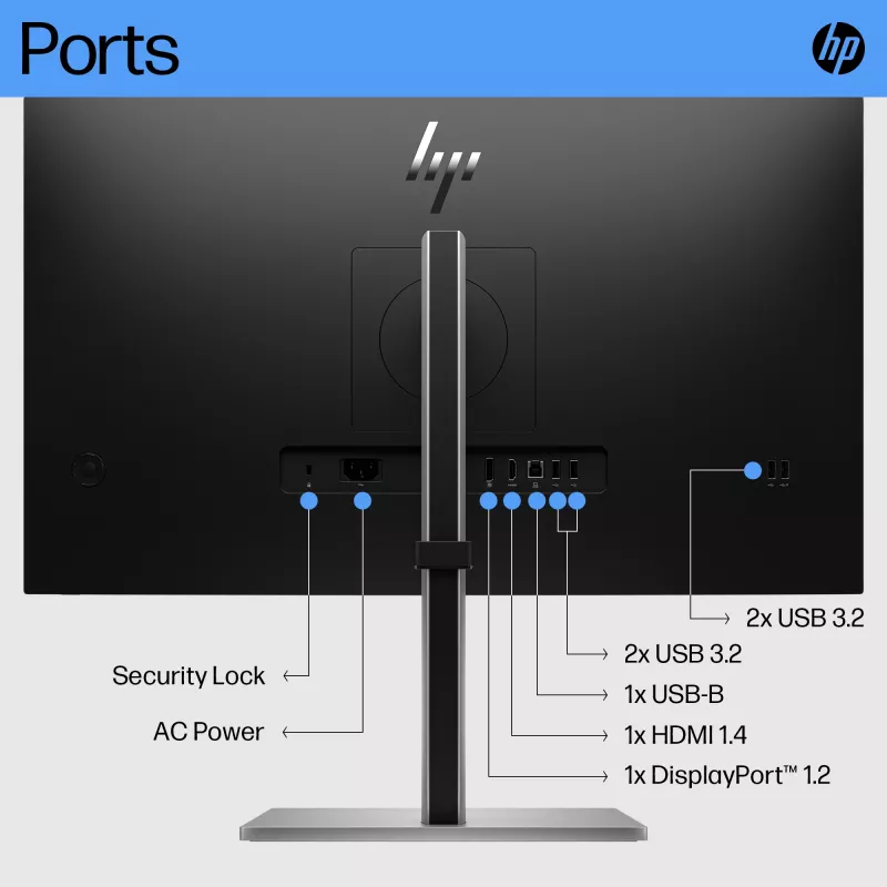Monitor HP E27 G5 27 polegadas Full HD LCD 1920 x 1080