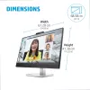 HP E27m G4 Monitor de conferência QHD USB-C monitor de computador 68,6 cm (27 polegadas) 2560 x 1440 píxeis Quad HD LCD preto, prateado