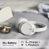 Headset Sony WH-CH720 com fio e sem fio arco de cabeça chamadas/música USB Type-C Bluetooth branco
