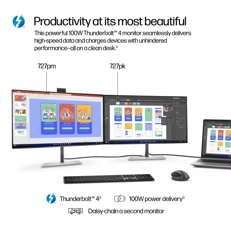 Monitor HP Series 7 Pro 27 polegadas 4K Thunderbolt 4 – 727pk