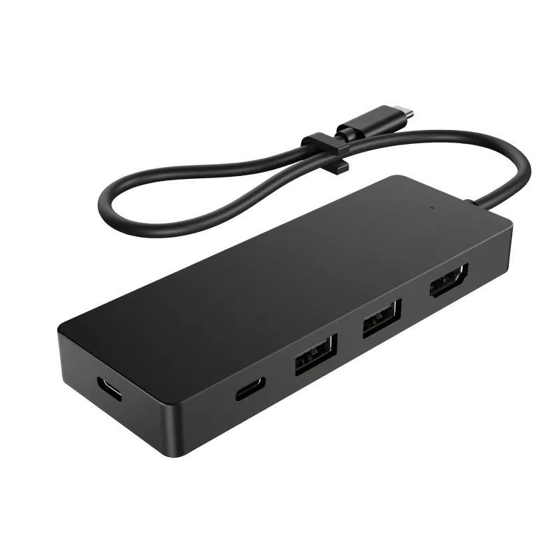 USB-C Travel Hub G3 — HP, anfitrião USB 3.2 Gen 2 Type-C, HDMI, USB-A, PD até 65 W, 116×41,9×14,5 mm