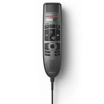 Microfone Philips SpeechMike Premium Touch preto unidirecional USB com fio -37 dB