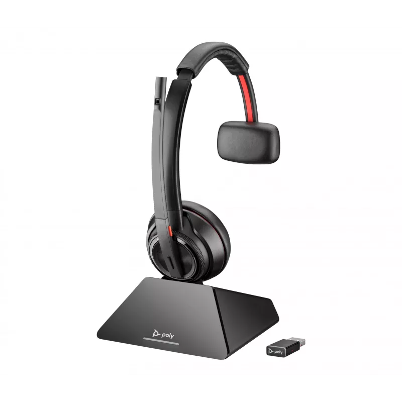 HP Poly Savi 8210 monaural DECT 1880-1900 MHz Top + base de carregamento