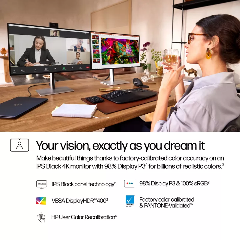 HP Series 7 Pro Monitor de conferência 27 polegadas 4K - 727pm