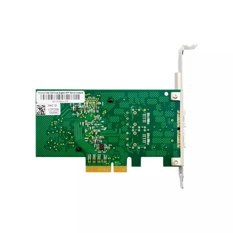 Adaptador de rede PCIe x4 MicroConnect MC-PCIEX4-I350-F2 com chipset Intel I350, dual-port