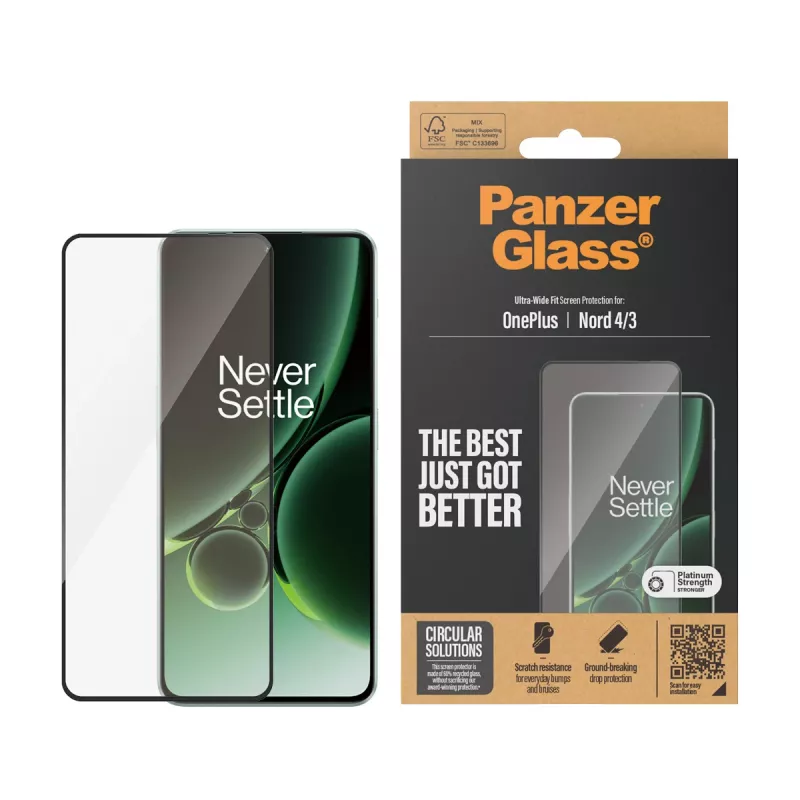 Película de proteção de ecrã PanzerGlass® OnePlus Nord 4 | 3 | Ultra-Wide Fit