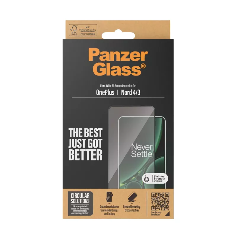 Película de proteção de ecrã PanzerGlass® OnePlus Nord 4 | 3 | Ultra-Wide Fit
