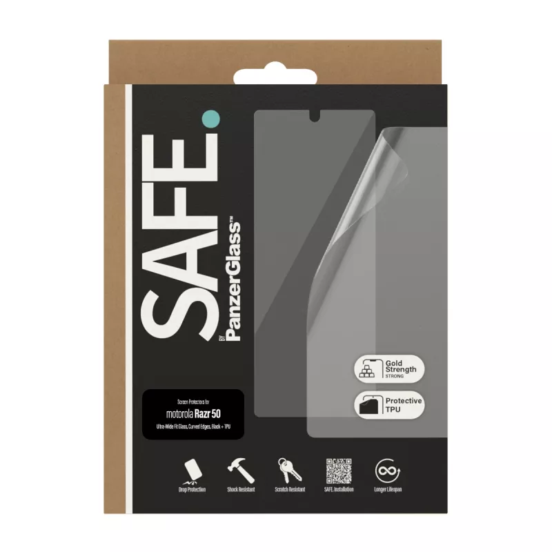 PanzerGlass SAFE. by ® proteção de ecrã Motorola Razr 60 | Razr 50 | vidro e película