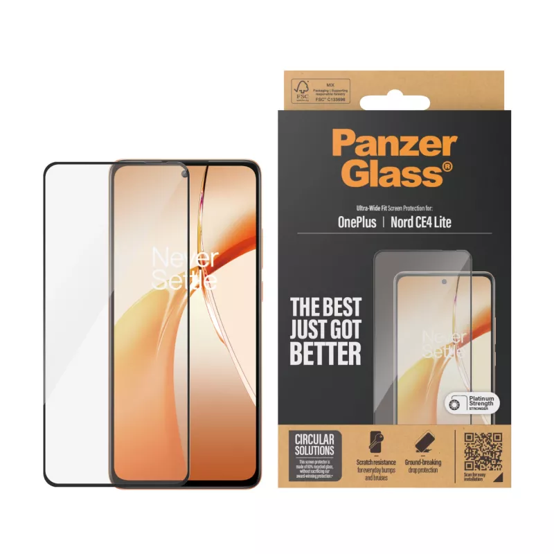 PanzerGlass ® proteção de ecrã OnePlus Nord CE4 Lite | Ultra-Wide Fit
