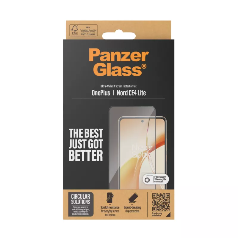 PanzerGlass ® proteção de ecrã OnePlus Nord CE4 Lite | Ultra-Wide Fit