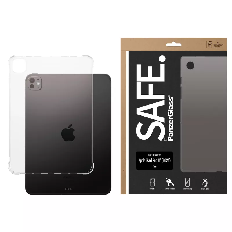 PanzerGlass SAFE. by ® capa TPU transparente iPad Pro 11'' (2024)