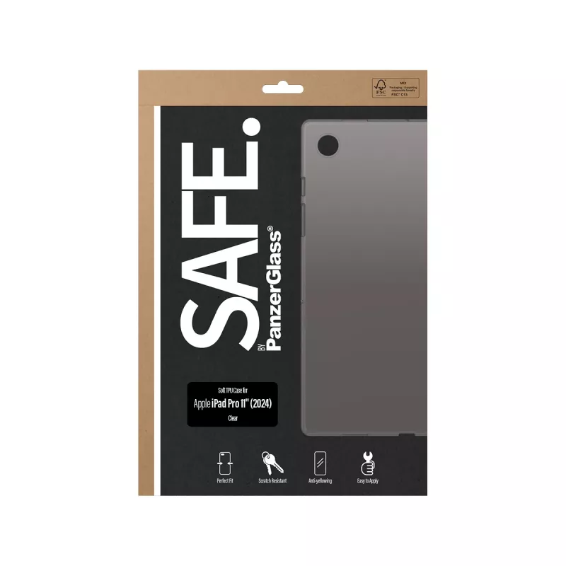 PanzerGlass SAFE. by ® capa TPU transparente iPad Pro 11'' (2024)
