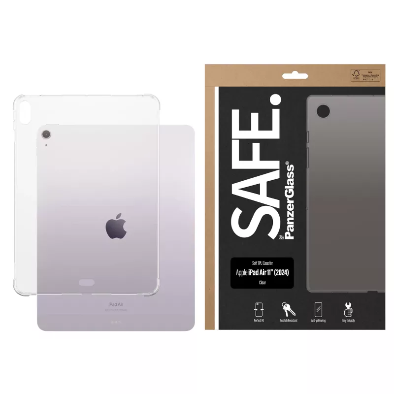 PanzerGlass SAFE. by ® capa TPU transparente iPad Air 11'' (2024)