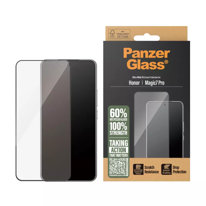 PanzerGlass ® película de proteção de ecrã Honor Magic7 Pro | Ultra-Wide Fit