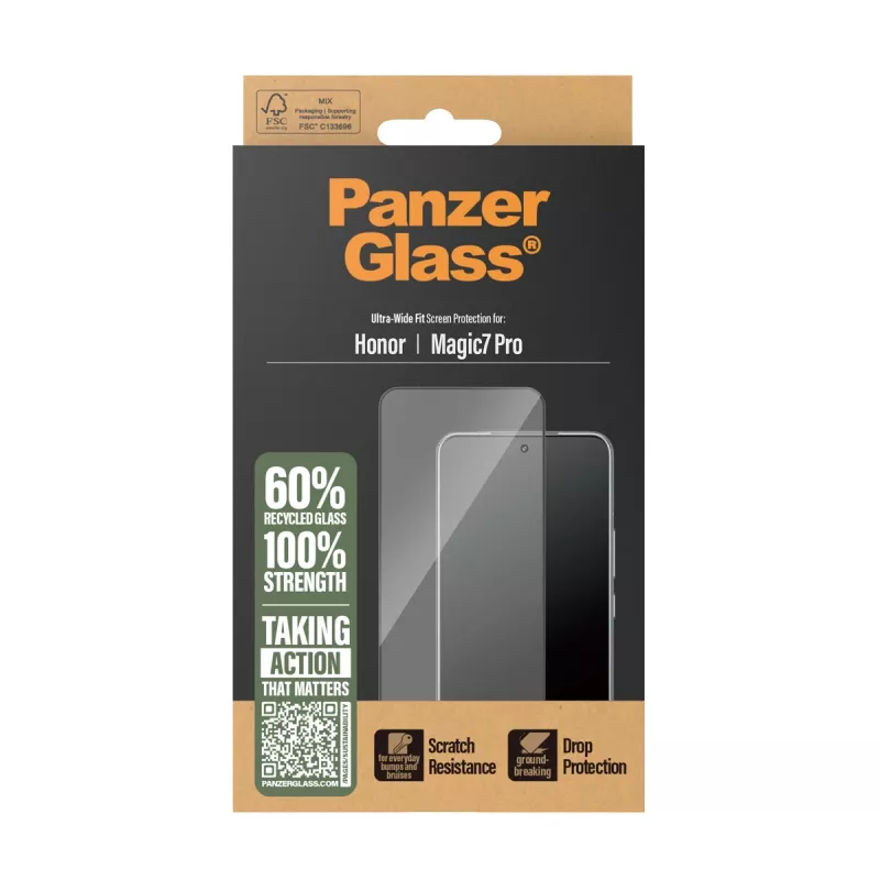 PanzerGlass ® película de proteção de ecrã Honor Magic7 Pro | Ultra-Wide Fit