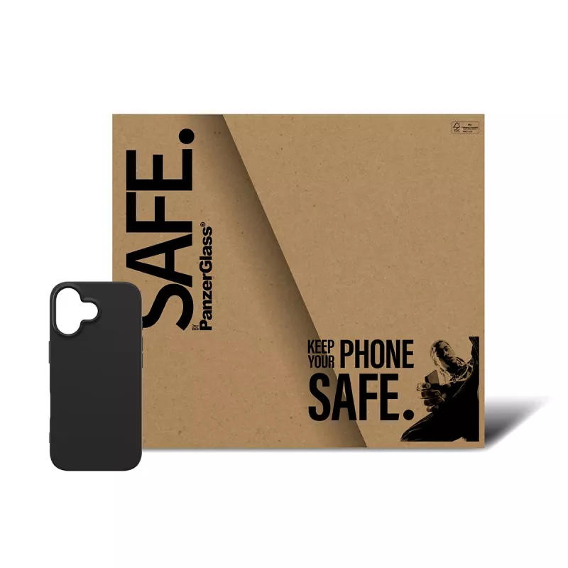 Capa TPU PanzerGlass SAFE. para iPhone 17 — preta, capa protetora com absorção de choques