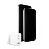 PanzerGlass empower™ by ® carregador múltiplo Turbo 70W incl. 2 x USB-C + USB-A | ficha UK | branco prateado