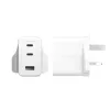 PanzerGlass empower™ by ® carregador múltiplo Turbo 70W incl. 2 x USB-C + USB-A | ficha UK | branco prateado