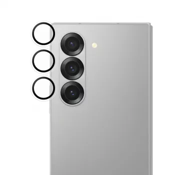Vidro de proteção da câmara PanzerGlass Hoops transparente para Samsung Galaxy Z Fold7 (vidro temperado, silicone)