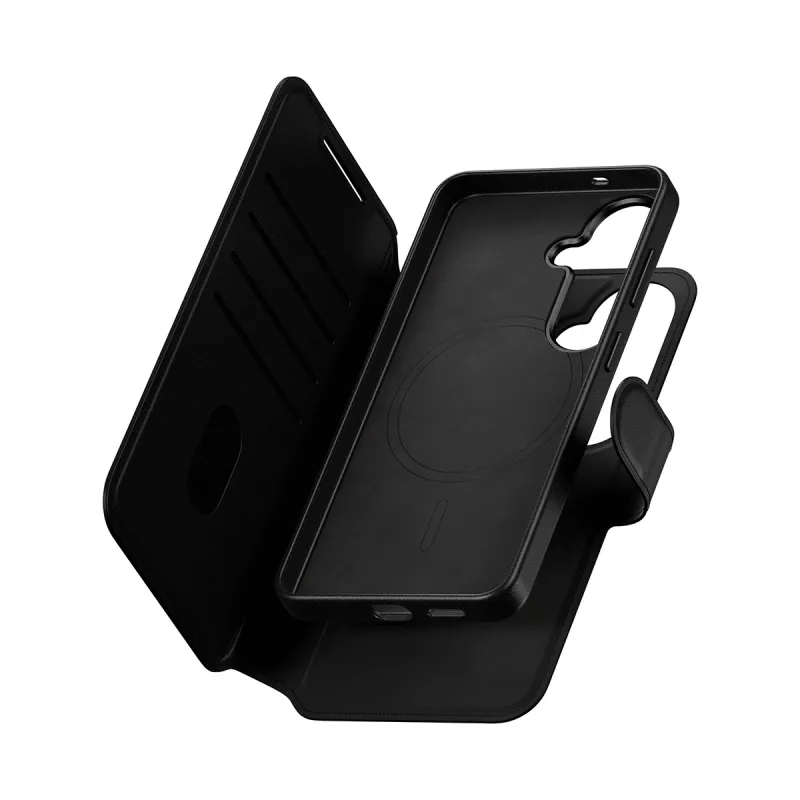 PanzerGlass CARE capa-carteira 2-em-1 com Qi para Samsung Galaxy S26, capa transparente