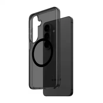 Capa de proteção PanzerGlass CARE™ Smokey Case com Qi preto para Samsung Galaxy S26