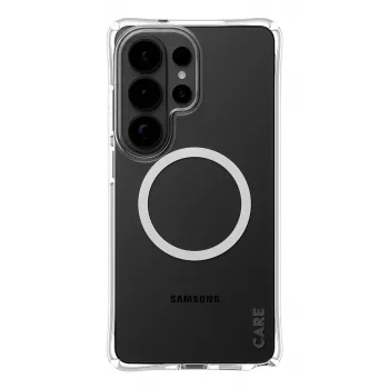 Capa PanzerGlass CARE™ by ® Samba transparente c. Qi branco Samsung Galaxy S26 Ultra