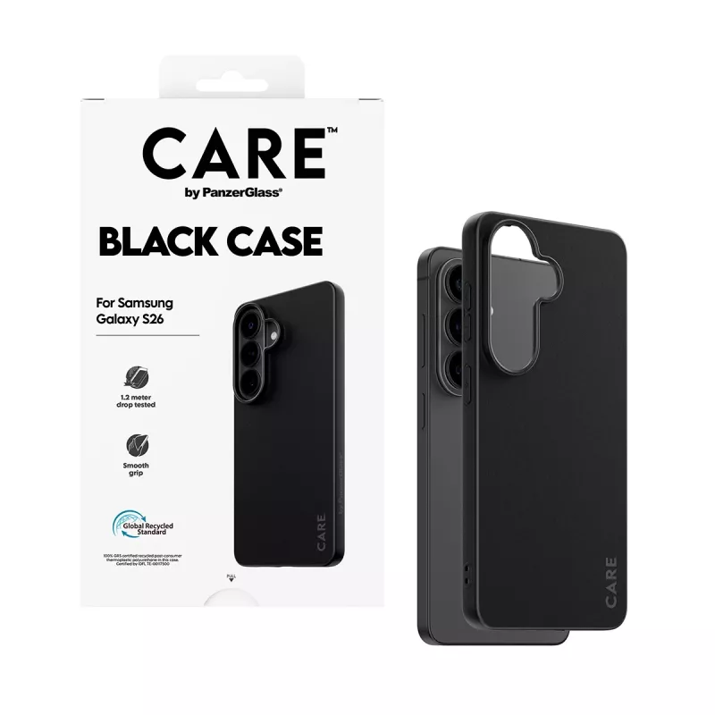 Capa de proteção em TPU PanzerGlass CARE™ para Samsung Galaxy S26 – preta