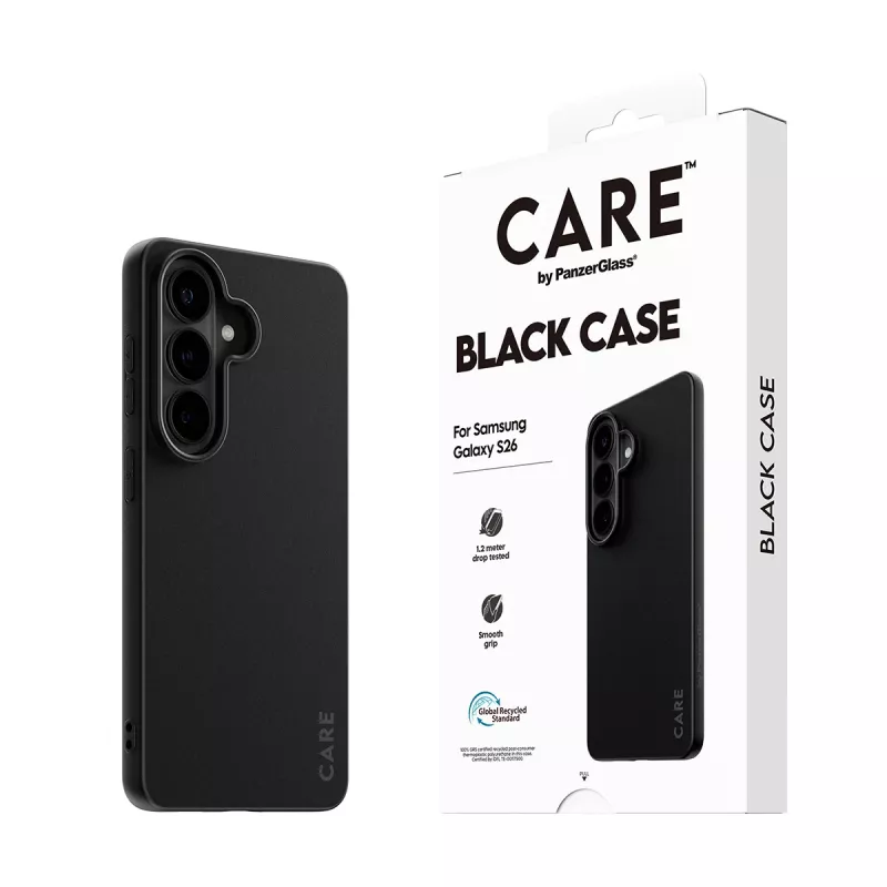 Capa de proteção em TPU PanzerGlass CARE™ para Samsung Galaxy S26 – preta
