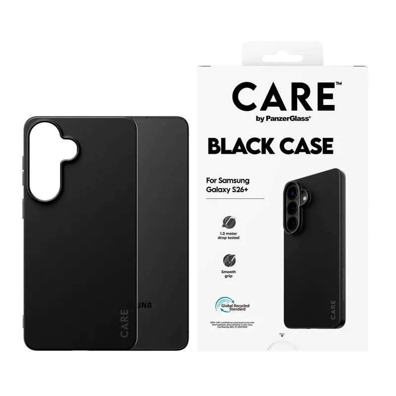 Capa em TPU para Samsung Galaxy S26+ da PanzerGlass CARE™ – preta