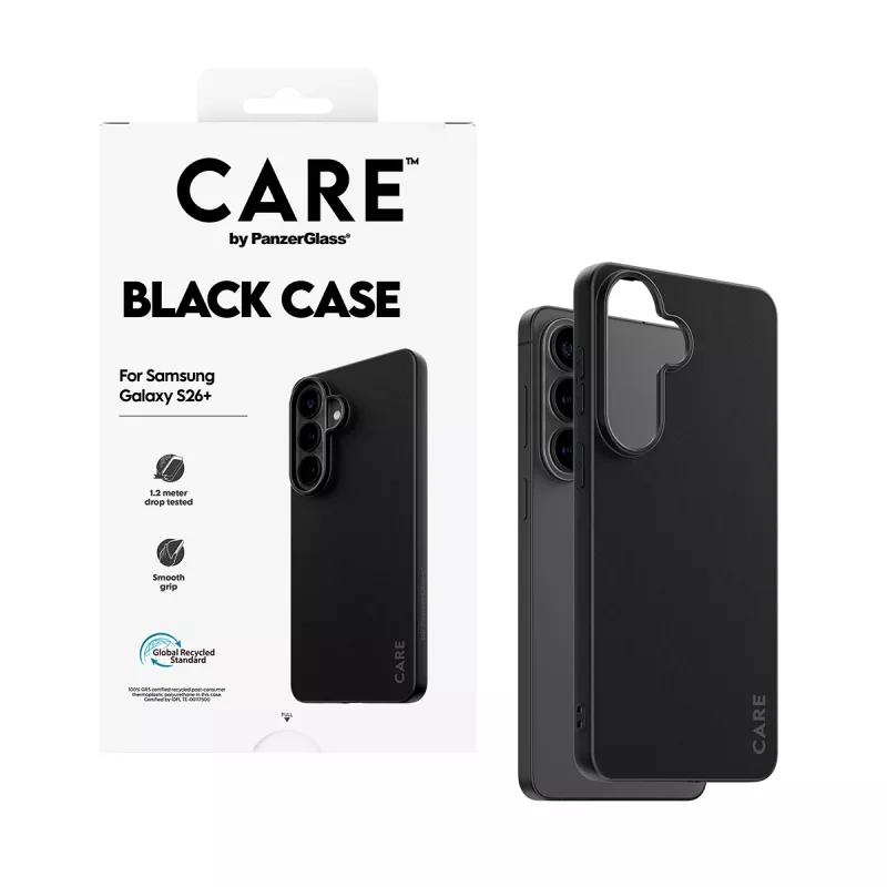 Capa em TPU para Samsung Galaxy S26+ da PanzerGlass CARE™ – preta