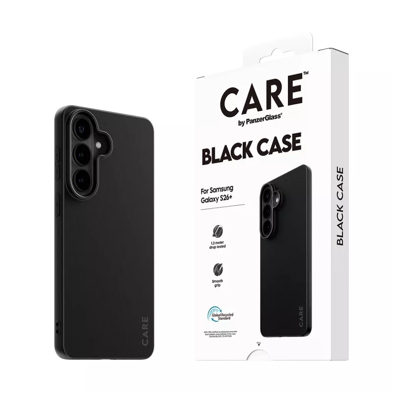 Capa em TPU para Samsung Galaxy S26+ da PanzerGlass CARE™ – preta