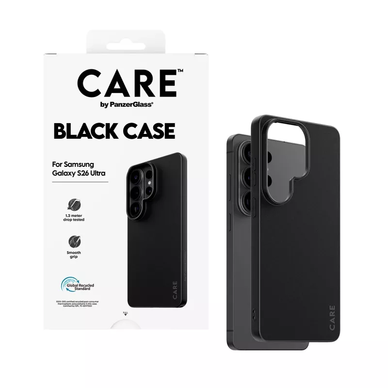 Capa em TPU PanzerGlass CARE™ para Samsung Galaxy S26 Ultra — preta