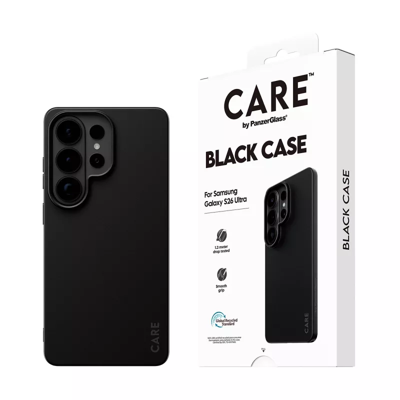 Capa em TPU PanzerGlass CARE™ para Samsung Galaxy S26 Ultra — preta