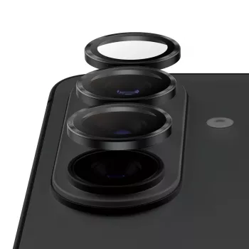 Proteção de objetiva da câmara PanzerGlass Hoops Ceramic II para Samsung Galaxy S26 / S26+, vidro temperado, silicone, transparente