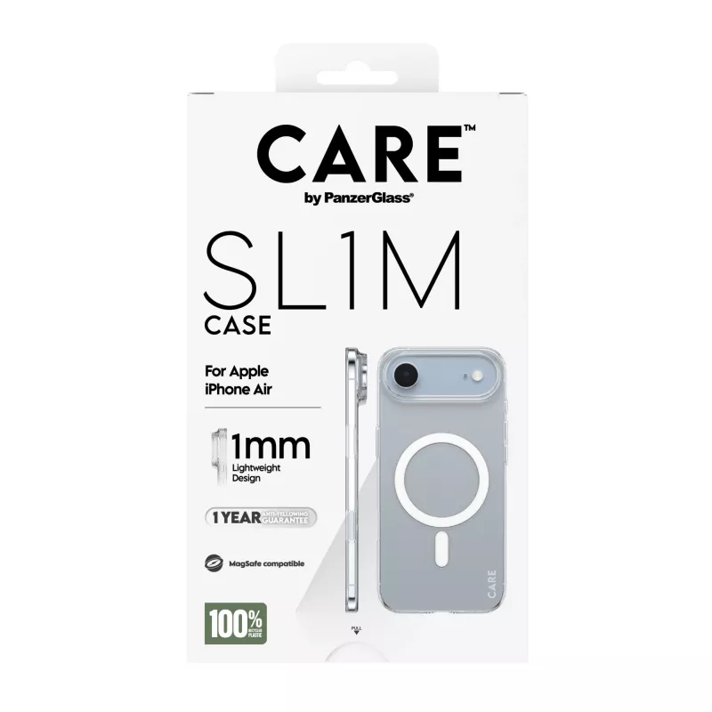 Capa PanzerGlass CARE SL1M transparente com MagSafe para Apple iPhone Air