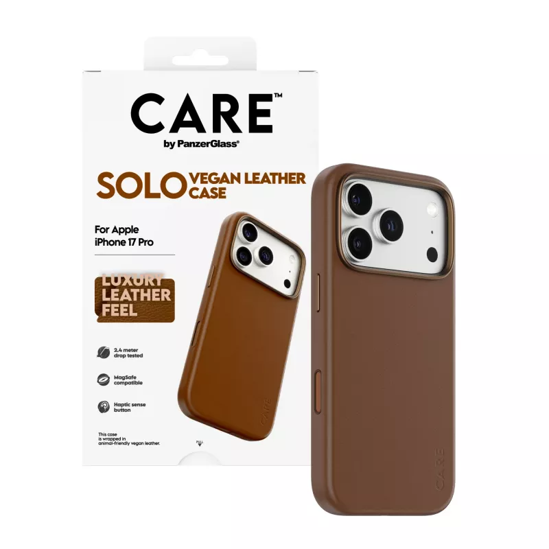 Capa PanzerGlass CARE Solo castanha para Apple iPhone 17 Pro