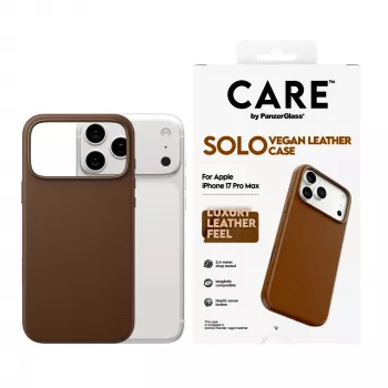 Capa para telemóvel PanzerGlass CARE Solo Case castanha para Apple iPhone 17 Pro Max, capa, castanha
