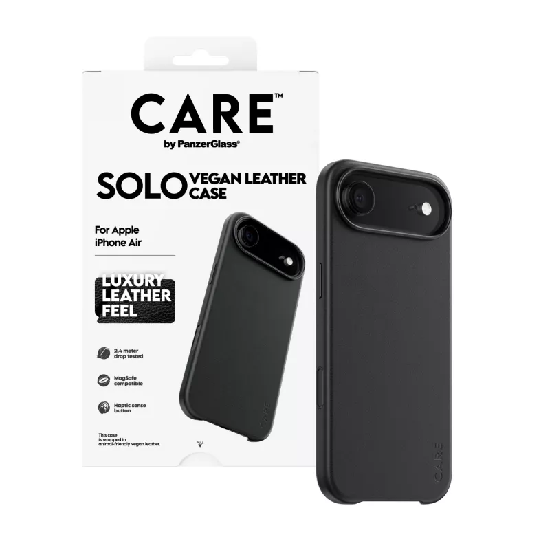 Capa de proteção PanzerGlass CARE Solo para Apple iPhone Air, preta