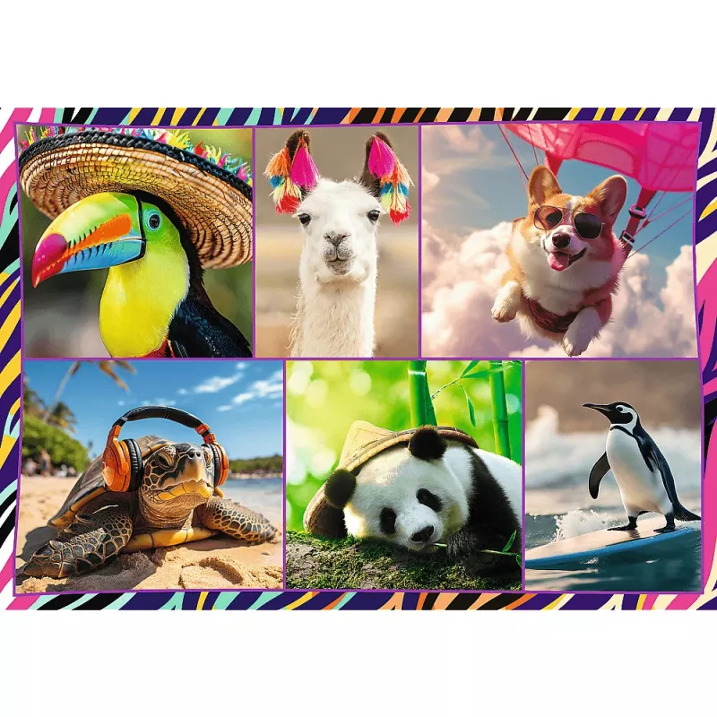 Puzzle TREFL Funny — 4 x 250 peças, conjunto temático para crianças