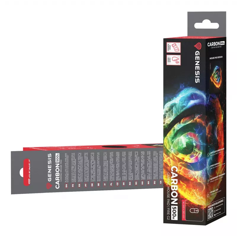 Tapete de rato gaming GENESIS Carbon 500 M Fire G2 multicolor