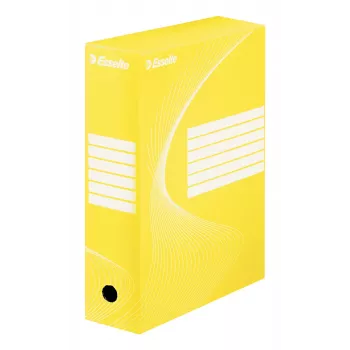 Caixa de arquivo Esselte Vivida FSC® BOXY 100 mm, amarelo, A4, horizontal/vertical, 100 mm, 352 mm, 250 mm