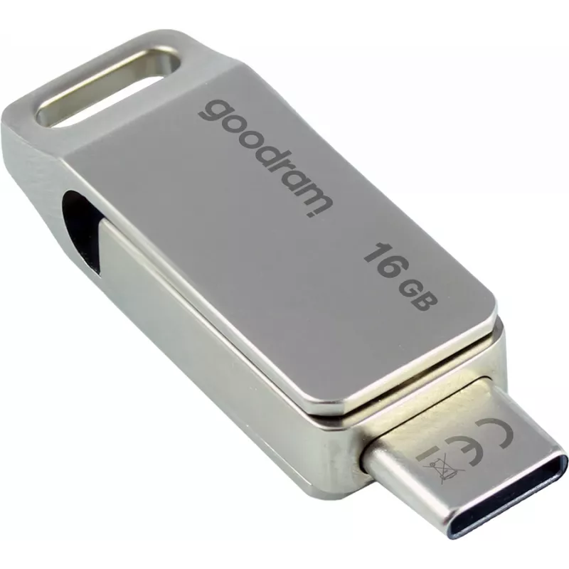 Goodram ODA3 pen drive 16 GB USB Type-A / USB Type-C 3.2 Gen 1 (3.1 Gen 1) prateado