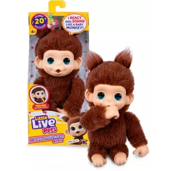 Moose Toys Little Live Pets My Baby Monkey 'Chikki Cherry', menino/menina, 2 ano(s), com som