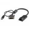 Vertiv Avocent MPUIQ-VMCDV adaptador de interface KVM DVI, USB 2.0 preto