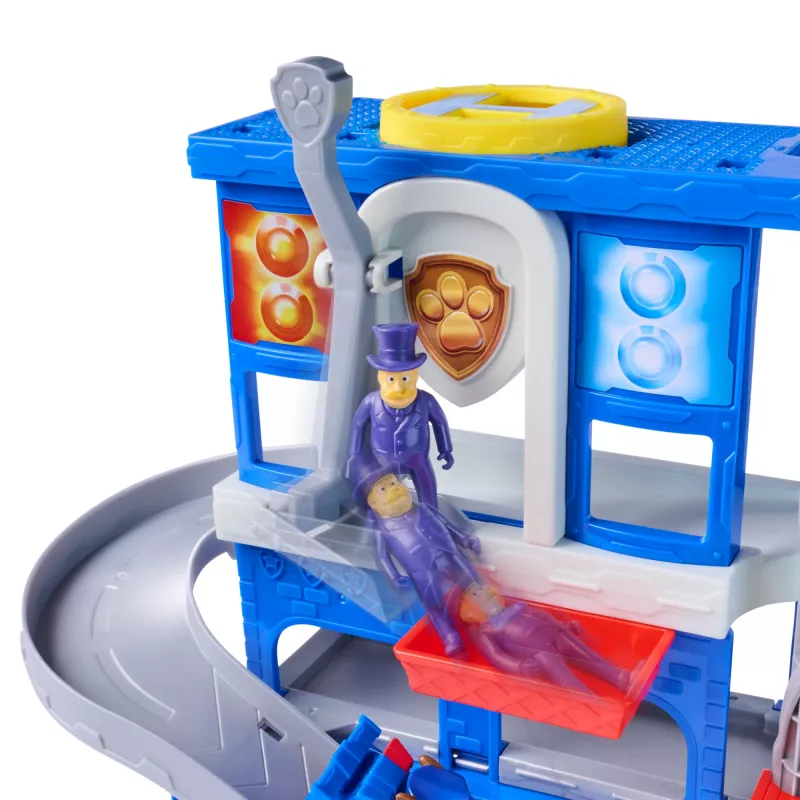 PAW Patrol: Pup Squad, Search & Rescue HQ conjunto de brincar com Chase Pup Squad Racer, figura de ação Humdinger e Kitty Pal, brinquedo para meninos e meninas a partir dos 3 anos