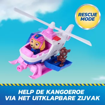 PAW Patrol: Search & Rescue, helicóptero de resgate Skye com 2 figuras, helicóptero de brincar com função de retrocesso, brinquedo infantil para meninos e meninas a partir dos 3 anos